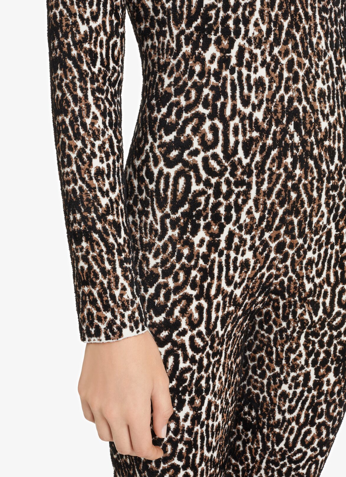 LEOPARD KNIT BODYSUIT ALAÏA BLACK/IVORY LEOPARD KNIT BODYSUIT